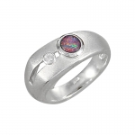 Schmuck-Michel Damen Ring Silber 925 Opal-Triplette (1210) - Ringgröße 58