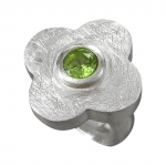Schmuck-Michel Damen Ring Blume Silber 925 Peridot 1,0 Karat (1450) - Ringgröße 59