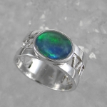 Schmuck-Michel Damen Ring Silber 925 Opal-Triplette (3530) - Ringgröße 57
