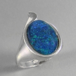 Schmuck-Michel Damen Ring Silber 925 mit funkelnder Opal-Triplette (3800) - Ringgröße 55