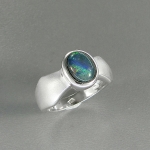 Schmuck-Michel Damen Ring Silber 925 funkelnde Opal-Triplette (3910) Größe 52