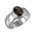 Schmuck-Michel Damen Ring Silber 925 Rauchquarz 1,2 Karat (4232) Ringgröße 63