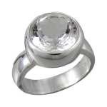 Schmuck-Michel Damen Ring Silber 925 Bergkristall 6 Karat (R3) Ringgröße 60